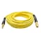 Interstate Pneumatics 3/8in 25 ft Yellow Hybrid Polymer Hose With 1/4in Brass Industrial 6-Ball Coupler & Steel Plug HH16-025H44BS - alternate 1